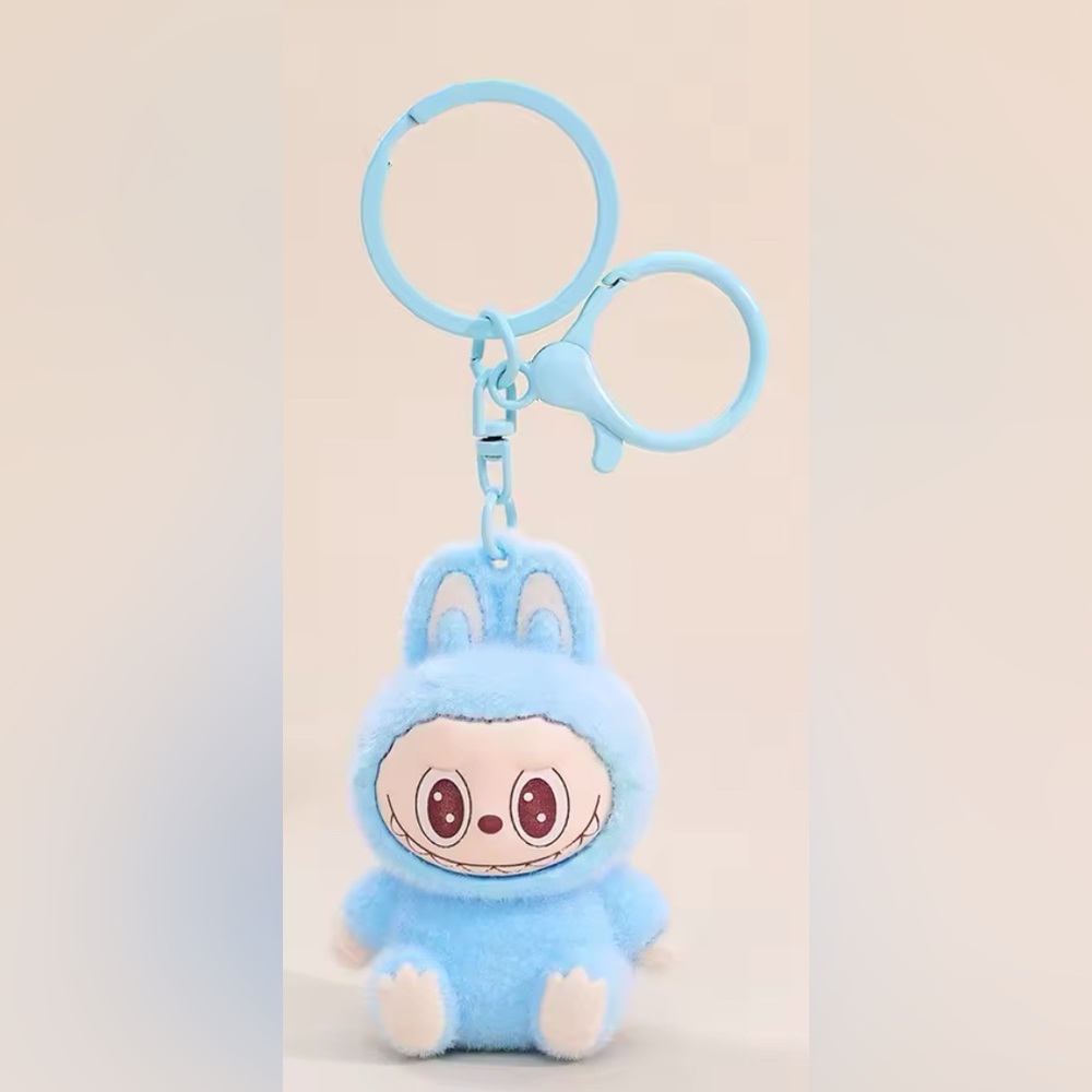 Labubu in Plush Bunny costume Keychain/ Bagcharm